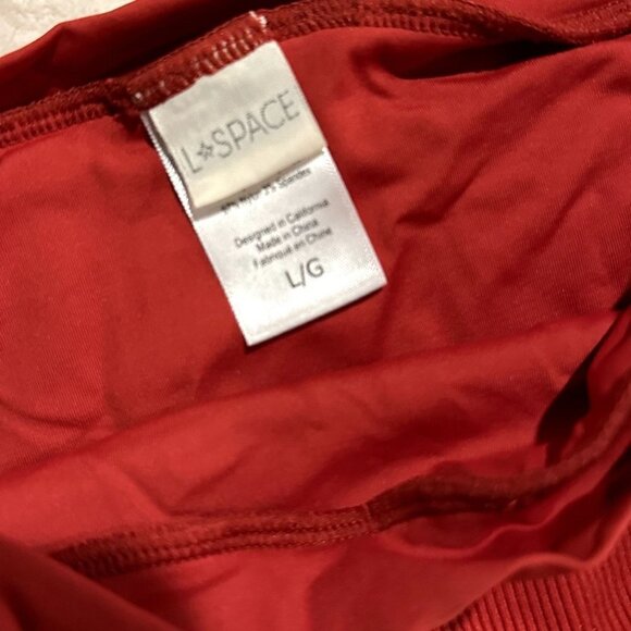 LSpace Red Bikini Bottom - Size Large - Picture 2 of 3
